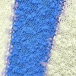 Vintage Acrylic Nubby Bubble Sleeve Sweater Blue White Lilac Large Photo 11