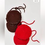 Free People Silvie Crochet Baseball Hat in Chocolate NWT Retail $48 Photo 3