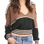Free People  Gold Dust Pullover Sweater Top sz S Photo 2
