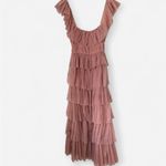 Petal and Pup  Belle Tiered Tulle Ruffle Polka Dot Maxi Dress Photo 4