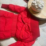 Missoni Denim Red/ Plaid Cinched Waist Puffer Down Jacket Size 6 Red Photo 10