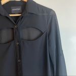 Nordstrom MinkPink Sheer Cut Out Blouse Photo 3