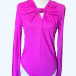 Farm Rio #32 NWOT Long Sleeve Bodysuit in Pink Photo 3