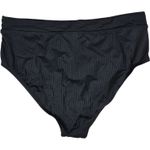 Salt & Cove Plus Size Ribbed High Waist Bikini Bottom in Black 1 NWT Photo 1