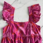 Tuckernuck  Ro's Garden Elizabeth babydoll Dress pink print Sz Medium boho chic Photo 4