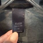 None Jean Jacket Women's Size 12 Blue Denim Jacket Pearl Studded Frayed Hem Photo 9