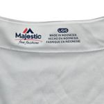 Majestic Chicago Cubs Fan Fashion Short Sleeve Button Down Sewn Jersey White L Photo 2