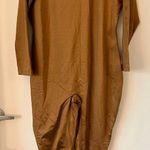 SKIMS The Scoop Neck Long Sleeve Onesie in Caramel Brown Size 4X NWT Photo 0