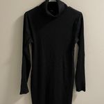 Wild Fable Ribbed Black Long Sleeve Turtleneck Dress Photo 0