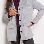 Sanctuary  Fisher Car Long Sleeve Buttoned Chest Pocket Oversized Coat Gray Small Photo 0