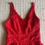 Adelyn Rae Womens Size XS V-Neck Lace Orange Dress Photo 4