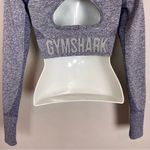 Gymshark Crop Top Cut Out Back Size Small Athletic Thumboles Long Sleeves Blue Photo 8