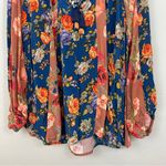 Tolani  Floral Silk Tassels Long Sleeve‎ Blouse NWT Size XL Photo 5