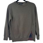 AllSaints All Saints Solo Check Sweatshirt Crewneck Flannel Green Women's Small Photo 5