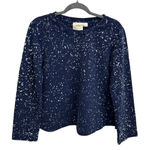 Maeve  by Anthropologie Navy Blue Crew Neck Sweatshirt Size Women's XS Photo 0