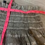 Anthropologie  current air metallic lurex silver mini skirt smocked sz XS Photo 6