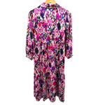 Umgee  USA Ikat Geometric Print Tiered Shirt Dress Boho Button Front S Western Photo 5