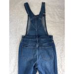 Madewell Denim Overalls Medium Wash Distressed Knees size ziper Medium Photo 4