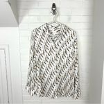 Chico's Chico’s Leopard Animal Patterned Button Down Shirt Size L Photo 2