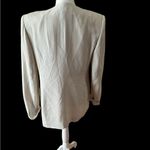 Jones New York  Cream Long Sleeve Single Breasted Blazer Career‎ Work Jacket Photo 3