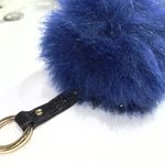 Juicy Couture  Blue/Black Furry Ball Key Fob Photo 1