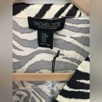 Rachel Zoe NEW Zebra print satin button up shirt medium short sleeve Photo 2