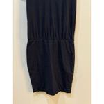 James Perse  V-Neck Short Sleeve Blouson T-Shirt Mini Dress, Black, Size 3‎ Large Photo 4