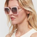 Urban Outfitters Pink Retro Square Sunglasses Photo 0