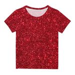 Active USA sparkle red cherry cola top short sleeve small fairy Photo 0