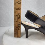 Coach Marla Slingback Heels Womens 7 Black Leather Turn Lock Open Toe Sandals Photo 14