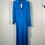 Strut and Bolt Blue Long Sleeve Pantsuit Size Small NWT Photo 2