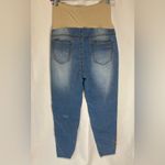 Planet Motherhood Maternity Denim Jeans Med Wash Full Belly Stretch Size Large Blue Photo 3