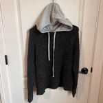 Aerie Women's Oversized Knit Hoodie Sweater Gray Size Small Casual Pullover NWT Photo 2