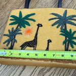 Chico's VTG 90’s CHICO’s Beaded Safari Giraffe Palm Tree Leather Shoulder Bag Tote Photo 13
