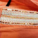 Athleta  MARIANA TUNIC CORAL SUNSET SEQUIN NECKLINE LIGHTWEIGHT XS Photo 3