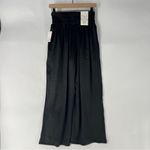 Ophelia Roe Black Satin High Rise Wide Leg Pull On Pants NWT Size S Photo 6
