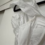 Veronica Beard  Jeans Stacie White Ruffle Flutter Sleeve Top Blouse Photo 6