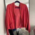 PacSun LA Hearts Red Cropped Zip Up Hoodie Photo 0