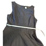 J.Crew Black Boatneck Bias A-Line Sleeveless Cotton Sundress Midi Dress Size 12 Photo 5