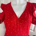 She & Sky Ruffle Dress Burgundy Maroon Dark Red Size L. B15 Photo 8