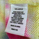 Crown & Ivy  Neon Tie Dye Oversized Sweater Yellow Pink Blue Large Lightweight Photo 9