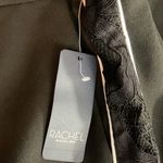 Rachel Rachel Roy Glen Lace Inset Pull On Ankle Black Pants with White Piping Size 6 Photo 8