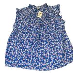 On 34th Floral blouse size xl NWT Blue Photo 0