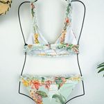 Lost + Wander  Off to Makai Tropical Print Ruffle Bikini Set Swimwear Swimsuit Photo 3