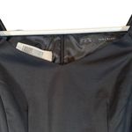 ZARA Black Short Sleeve Pleated Formal Fitted Simple Midi Dress Women Sz S Photo 3