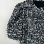 NEW G. Label by Goop Marina Tweed Puff Sleeve Dress Womens 6 Wool Blend Black Photo 3