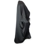 Victoria's Secret Victoria’s Secret Black Satin Short Sleeve Ruffled Kimono Robe Photo 2