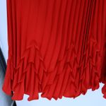 Vtg 70s How Sweet It Is Red Pleated Dress Twee Holiday Office Secretary Size 3 Photo 1