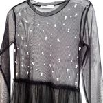 ZARA  Black Sheer Pearl Tulle Dress XS – Party, Edgy, Chic Photo 3