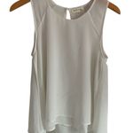 Monteau Cream Sleeveless Asymmetrical Tank Top Photo 0